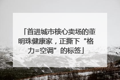 首进城市核心卖场的董明珠健康家，正撕下“格力=空调”的标签