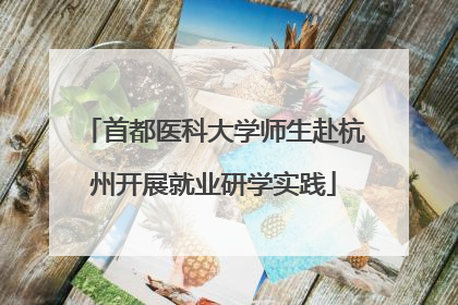首都医科大学师生赴杭州开展就业研学实践