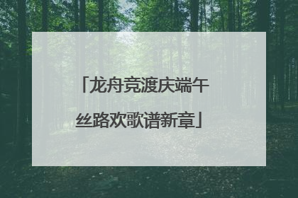 龙舟竞渡庆端午 丝路欢歌谱新章