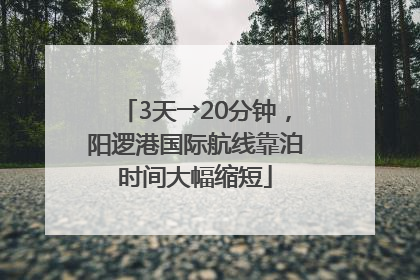 3天→20分钟，阳逻港国际航线靠泊时间大幅缩短