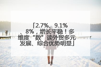 2.7%、9.1%、8%，增长平稳！多维度“数”读外贸多元发展、综合优势明显
