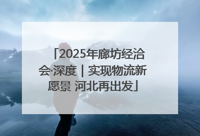 2025年廊坊经洽会·深度｜实现物流新愿景 河北再出发