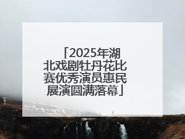 2025年湖北戏剧牡丹花比赛优秀演员惠民展演圆满落幕