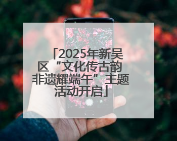 2025年新吴区“文化传古韵 非遗耀端午”主题活动开启