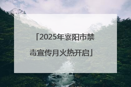 2025年襄阳市禁毒宣传月火热开启