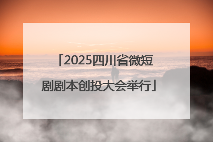 2025四川省微短剧剧本创投大会举行