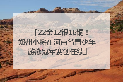 22金12银16铜！郑州小将在河南省青少年游泳冠军赛创佳绩