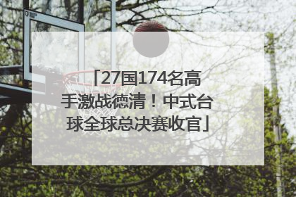 27国174名高手激战德清！中式台球全球总决赛收官